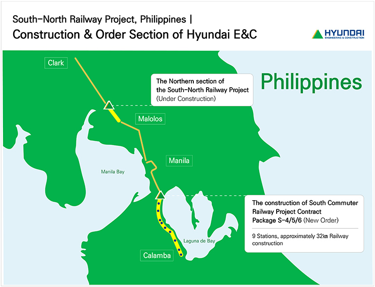 South-North Railway Project, Philippines | Construction & Order Section of Hyundai E&C